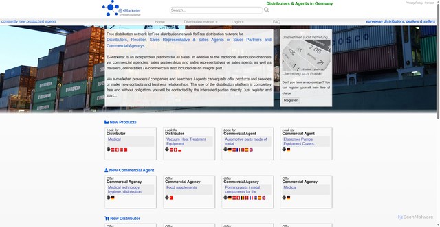 Security scan screenshot of e-marketer.biz