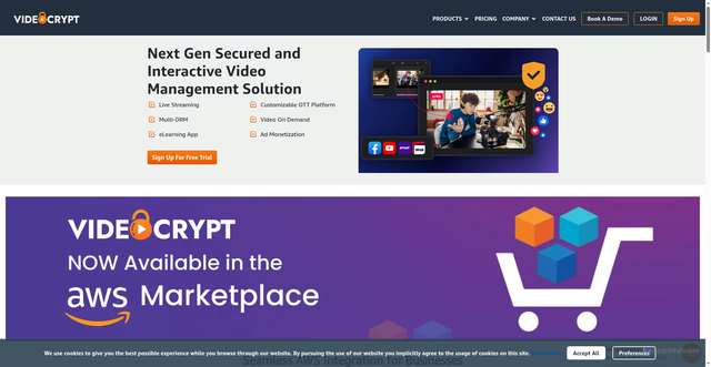 Security scan screenshot of https://videocrypt.in
