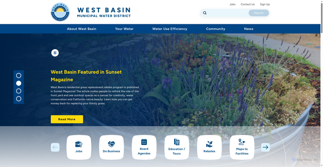 Security scan screenshot of https://www.westbasinca.gov/