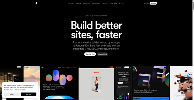 Security scan screenshot of https://api.framer.com/