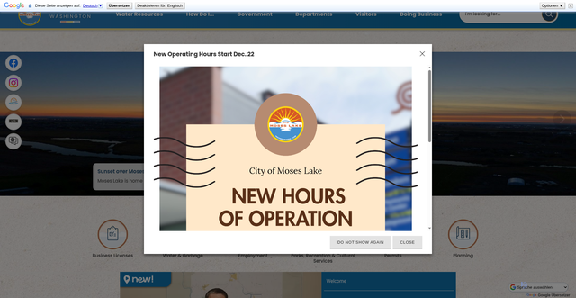 Security scan screenshot of https://moseslakewa.gov/