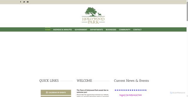 Security scan screenshot of https://hollywoodpark-tx.gov/