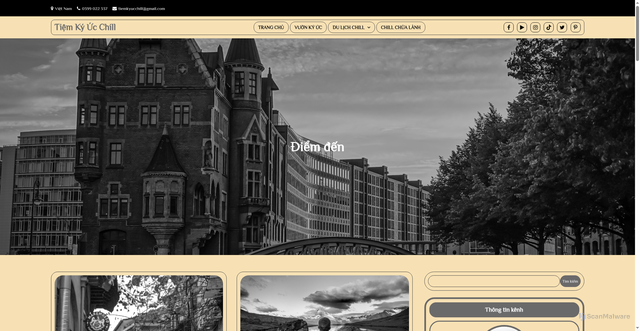 Security scan screenshot of https://tiemkyucchill.com/category/diem-den/