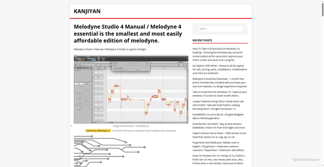 Security scan screenshot of https://jiyankan.pages.dev/posts/melodyne-studio-4-manual/