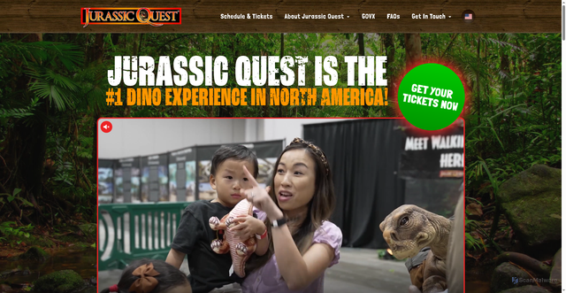 Security scan screenshot of https://jurassicquest.com