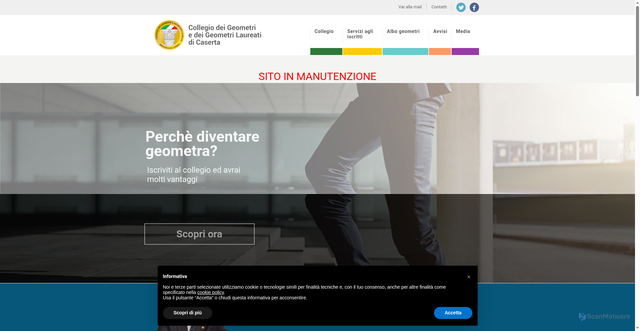 Security scan screenshot of https://www.geometrice.it/