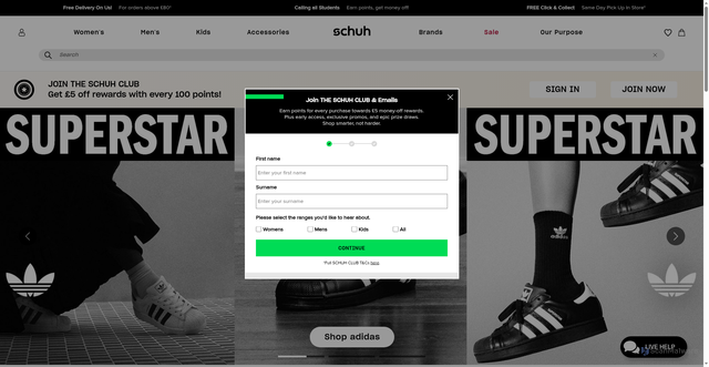 Security scan screenshot of https://www.schuh.co.uk