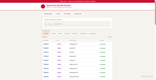 Security scan screenshot of https://24speedpost-dpotlslym69k.edgeone.app/