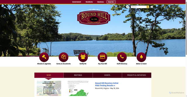 Security scan screenshot of https://www.roundhillva.gov/