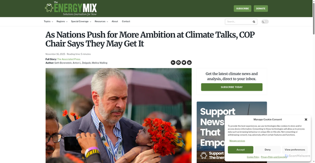 Security scan screenshot of https://www.theenergymix.com/as-nations-push-for-more-ambition-at-climate-talks-chairman-says-they-may-get-it/