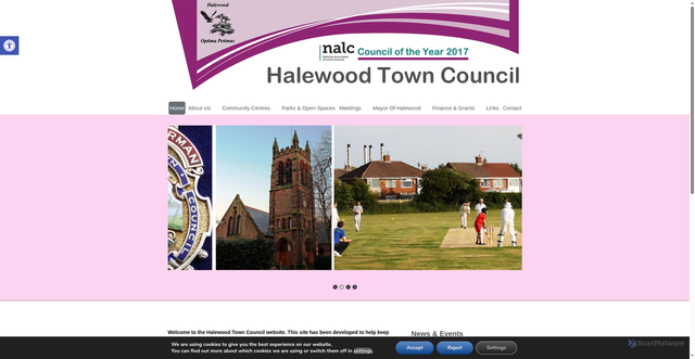 Security scan screenshot of https://halewoodtowncouncil.gov.uk/