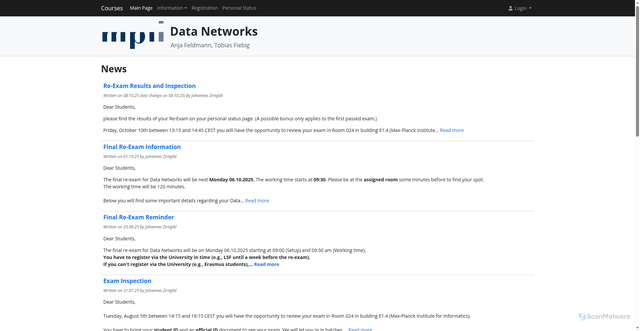 Security scan screenshot of https://inet-teaching-25.mpi-inf.mpg.de