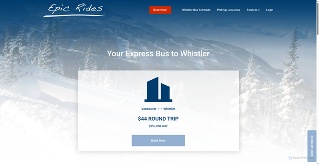 Security scan screenshot of https://epicrides.ca/