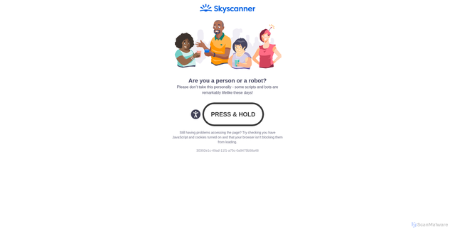Security scan screenshot of https://www.skyscanner.com.au