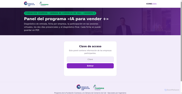 Security scan screenshot of https://coomeva-c2.pages.dev/panel/