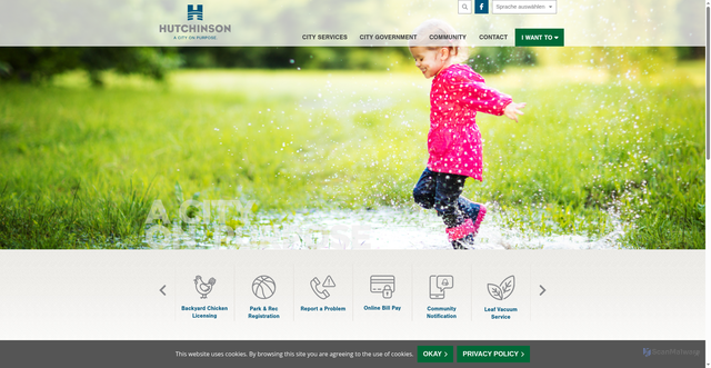 Security scan screenshot of https://hutchinsonmn.gov/