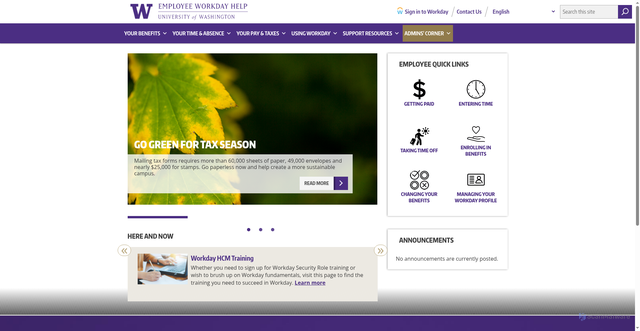 Security scan screenshot of https://employeehelp.workday.uw.edu/