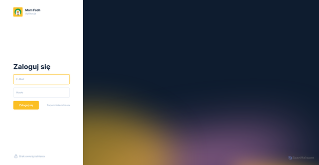 Security scan screenshot of https://admin.mamfach.pl
