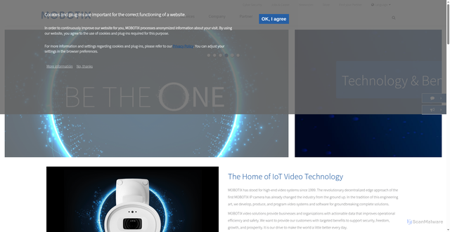 Security scan screenshot of https://mobotix.com