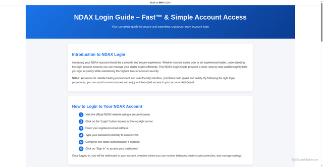 Security scan screenshot of https://ndaix-en.wixstudio.com/eng-us