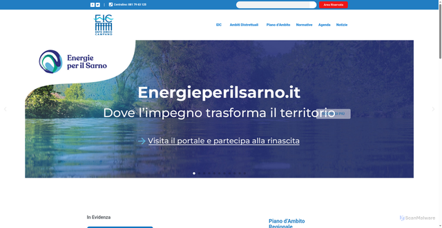 Security scan screenshot of https://www.enteidricocampano.it/