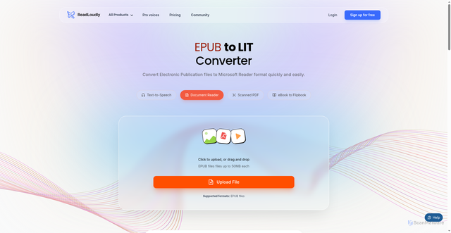 Security scan screenshot of https://rl-dev-landing.pages.dev/converters/epub-to-lit/