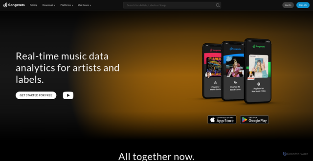 Security scan screenshot of https://songstats.com