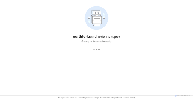 Security scan screenshot of https://northforkrancheria-nsn.gov/