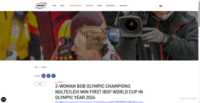 Security scan screenshot of https://www.ibsf.org/en/news/detail/two-woman-bob-olympic-champions-nolte-levi-win-first-ibsf-world-cup-in-olympic-year-2026