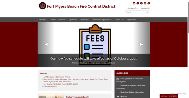 Security scan screenshot of https://www.fmbfirefl.gov/