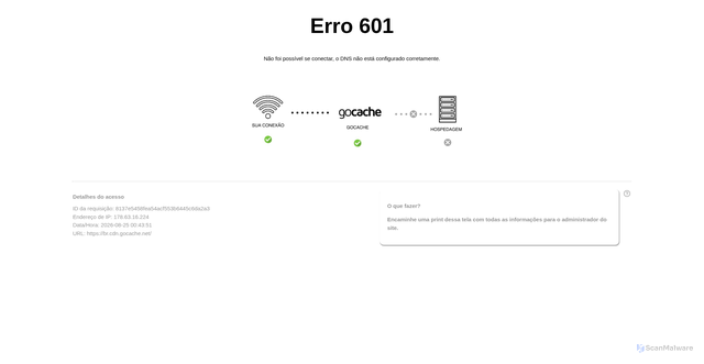 Security scan screenshot of https://br.cdn.gocache.net