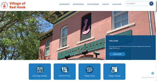 Security scan screenshot of https://redhookvillage.gov/