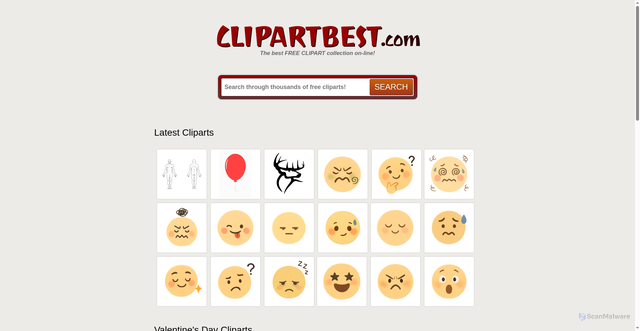 Security scan screenshot of https://clipartbest.com