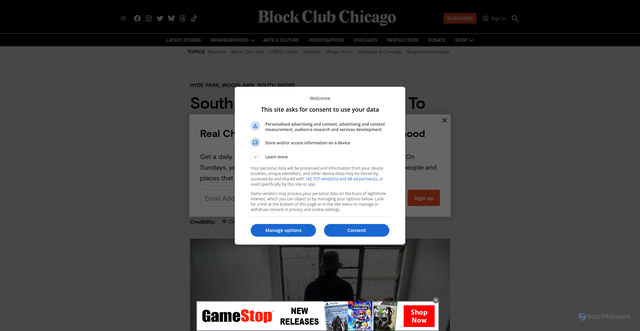 Security scan screenshot of https://blockclubchicago.org/2025/10/02/south-shore-residents-return-to-ransacked-apartments-try-to-move-out-after-ice-raid-it-looks-like-hell/