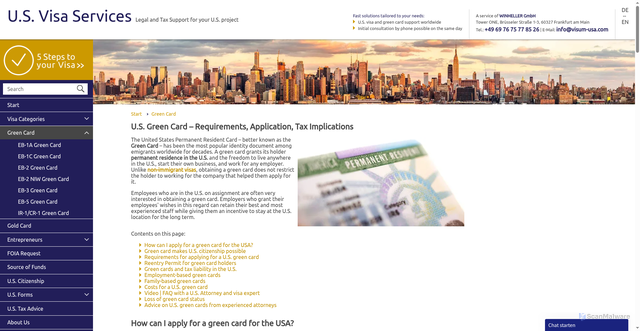 Security scan screenshot of https://www.visum-usa.com/en/us-green-card.html