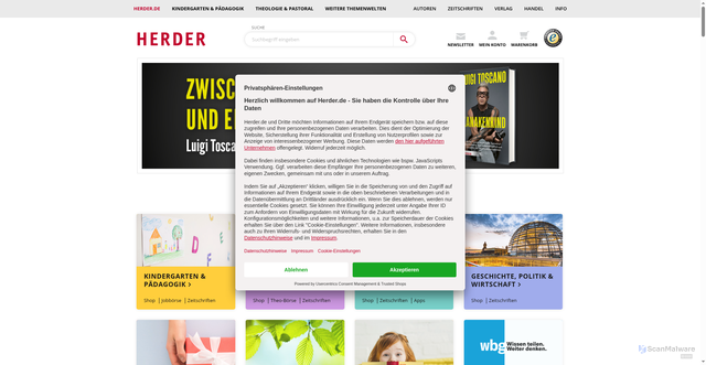 Security scan screenshot of https://www.herder.de