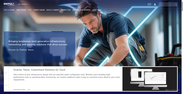 Security scan screenshot of https://mayflex.com