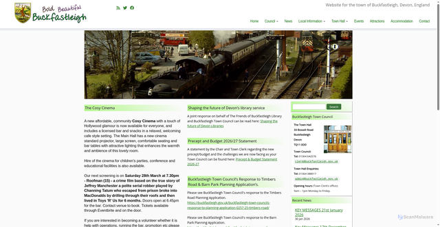 Security scan screenshot of https://www.buckfastleigh.gov.uk/
