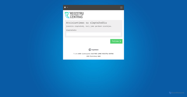 Security scan screenshot of https://cfs.registrucentras.lt/download?id=a6OJqgp1UV