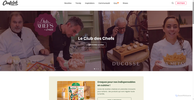 Security scan screenshot of https://www.chefclub.tv