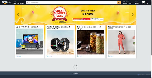Security scan screenshot of http://www.amazon-react-clone-ten.vercel.app/