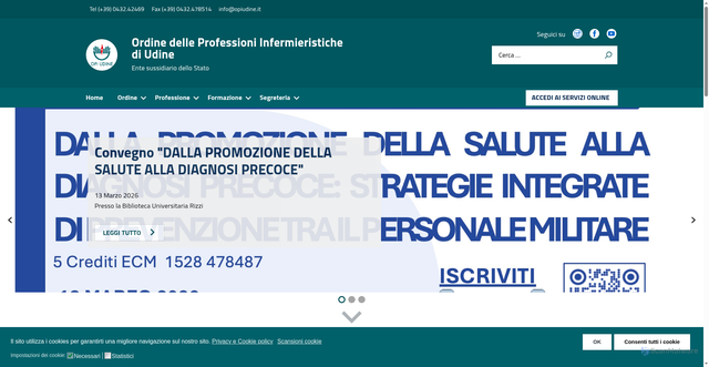 Security scan screenshot of https://www.opiudine.it/