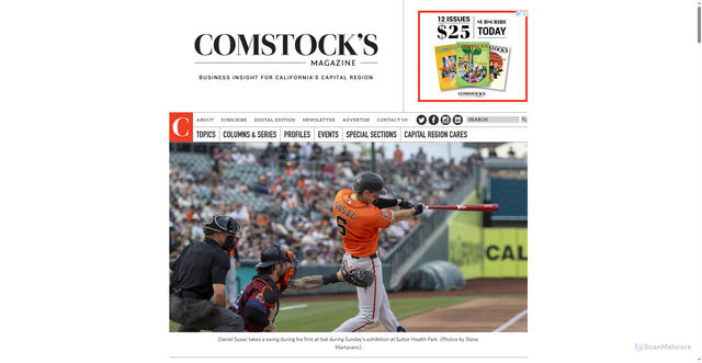 Security scan screenshot of http://www.comstocksmag.com/web-only/sacramentos-daniel-susac-makes-san-francisco-giants-roster-ahead-mlb-debut