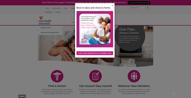 Security scan screenshot of https://www.mhswi.com