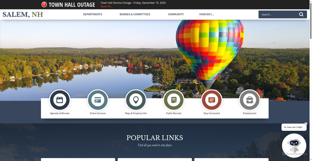 Security scan screenshot of https://salemnh.gov/