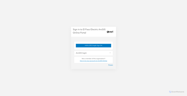 Security scan screenshot of https://epelectric.maps.arcgis.com