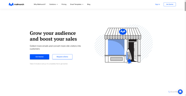 Security scan screenshot of https://app.mailmunch.com/