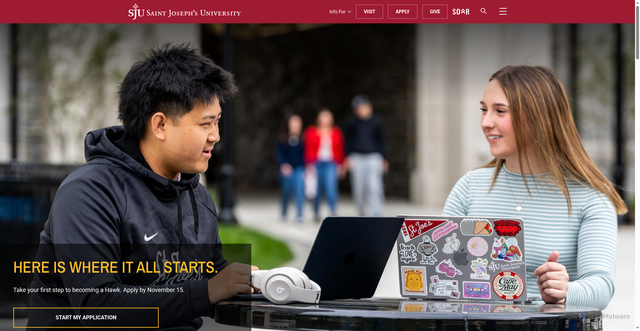 Security scan screenshot of https://www.sju.edu