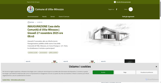 Security scan screenshot of https://www.comune.villa-minozzo.re.it/