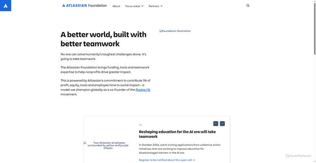 Security scan screenshot of https://atlassianfoundation.org